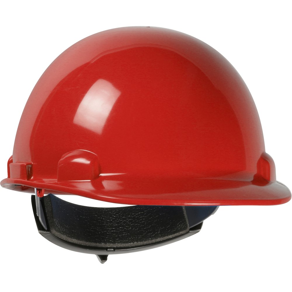 PIP Cap Style Smooth Dome Hardhat Hdpe Shell RED