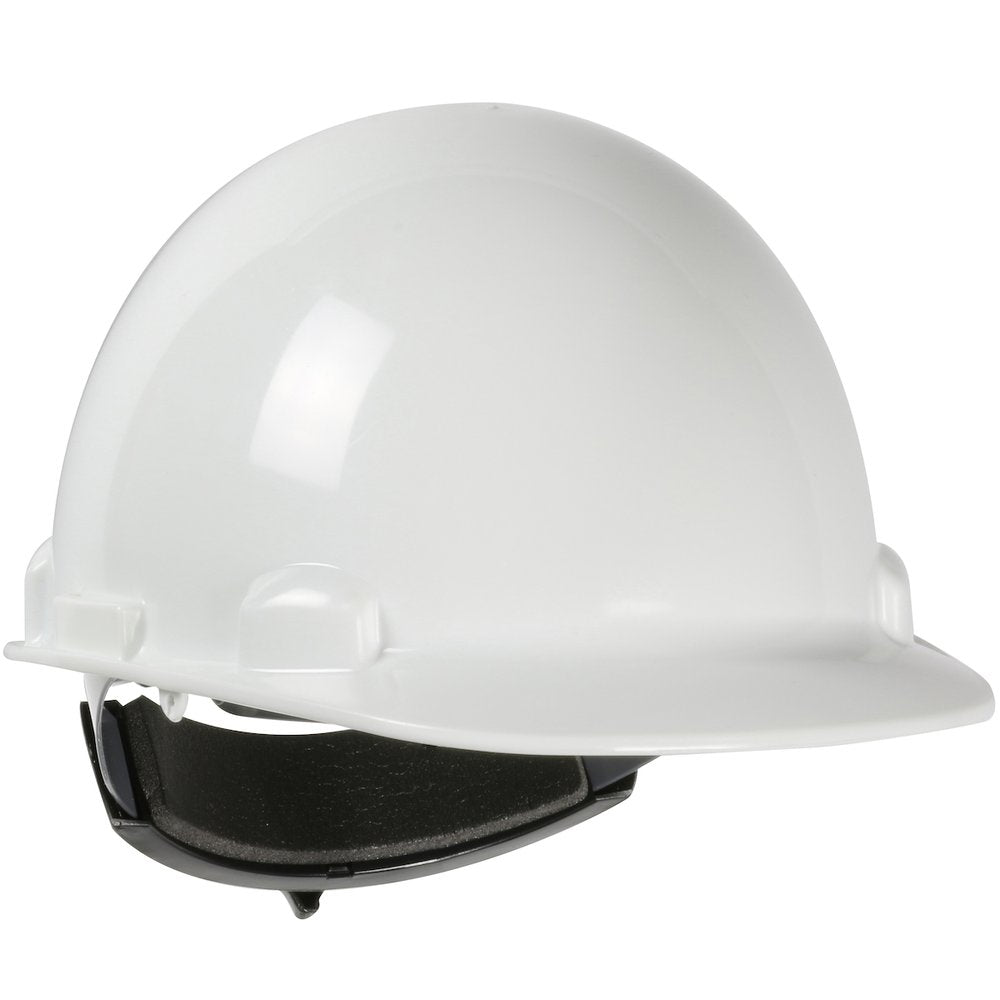PIP Cap Style Hardhat Hdpe Shell 4-POINT Susp WHT
