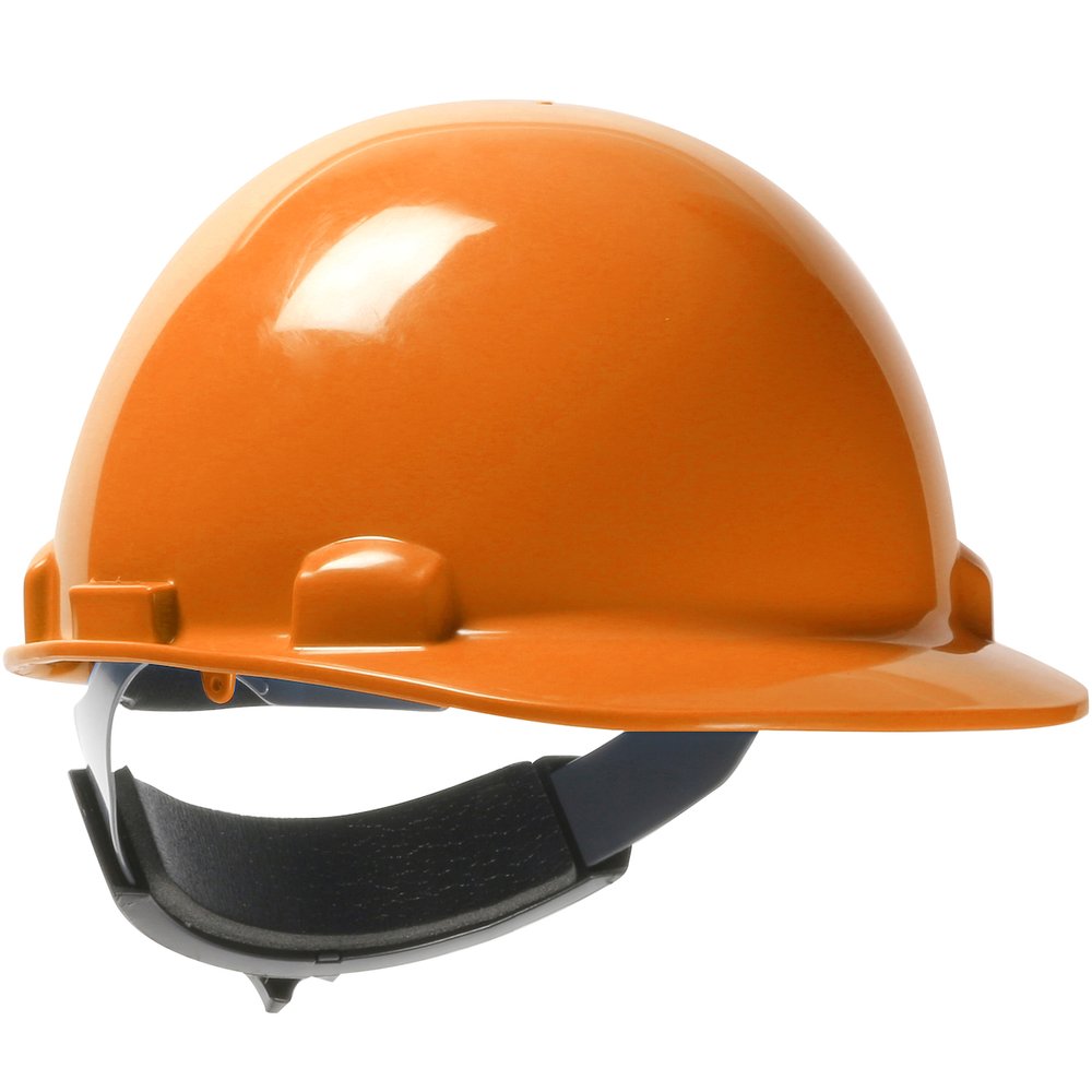 PIP Cap Style Hardhat Hdpe Shell 4-POINT Susp ORG
