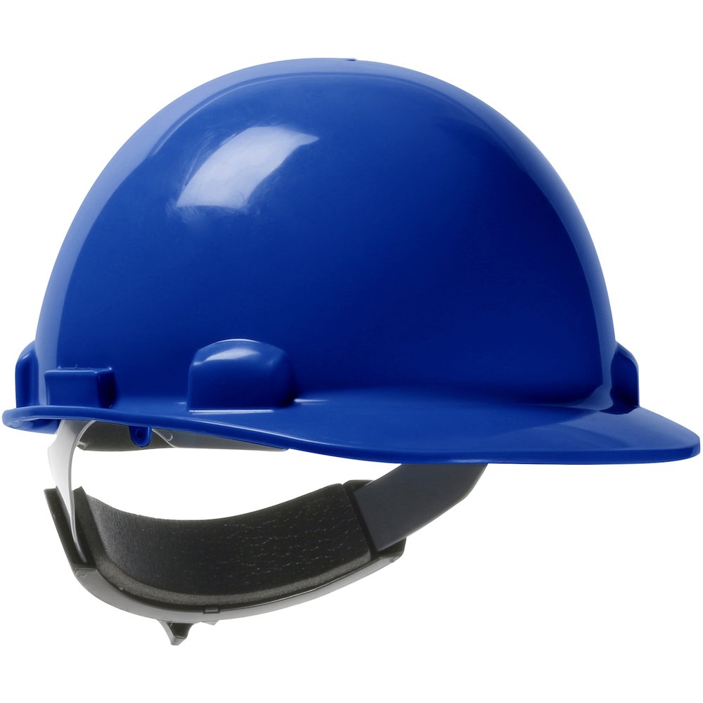 PIP Cap Style Hardhat Hdpe Shell 4-POINT Susp Royal