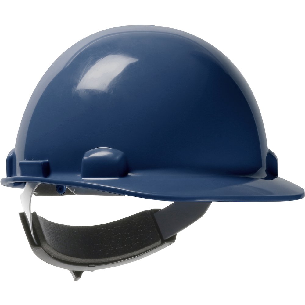 PIP Cap Style Hardhat Hdpe Shell 4-POINT Susp Stblu
