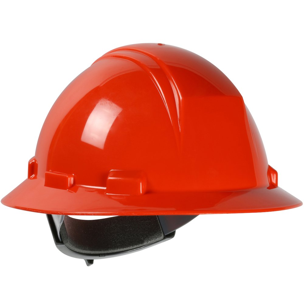 PIP Type II Full Brim Hard Hat Rachet Susp ORG, 12/Case
