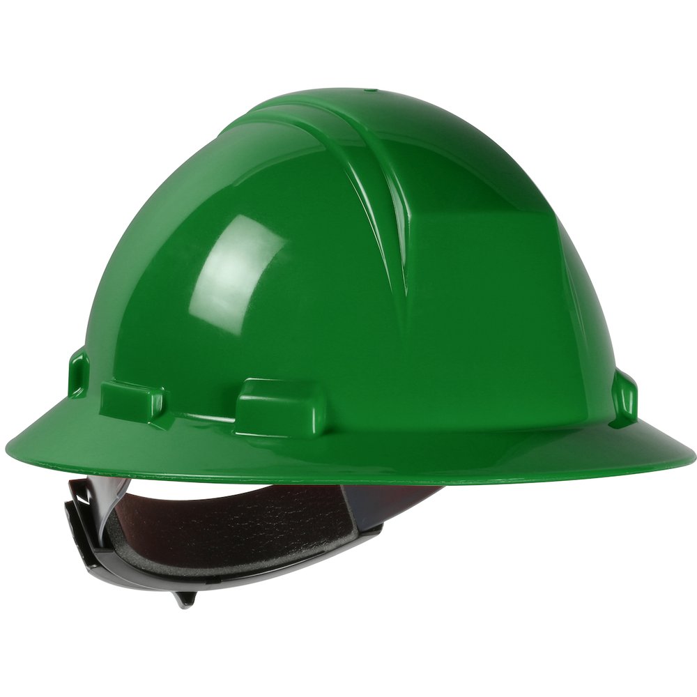 PIP Type II Full Brim Hard Hat Rachet Susp GRN