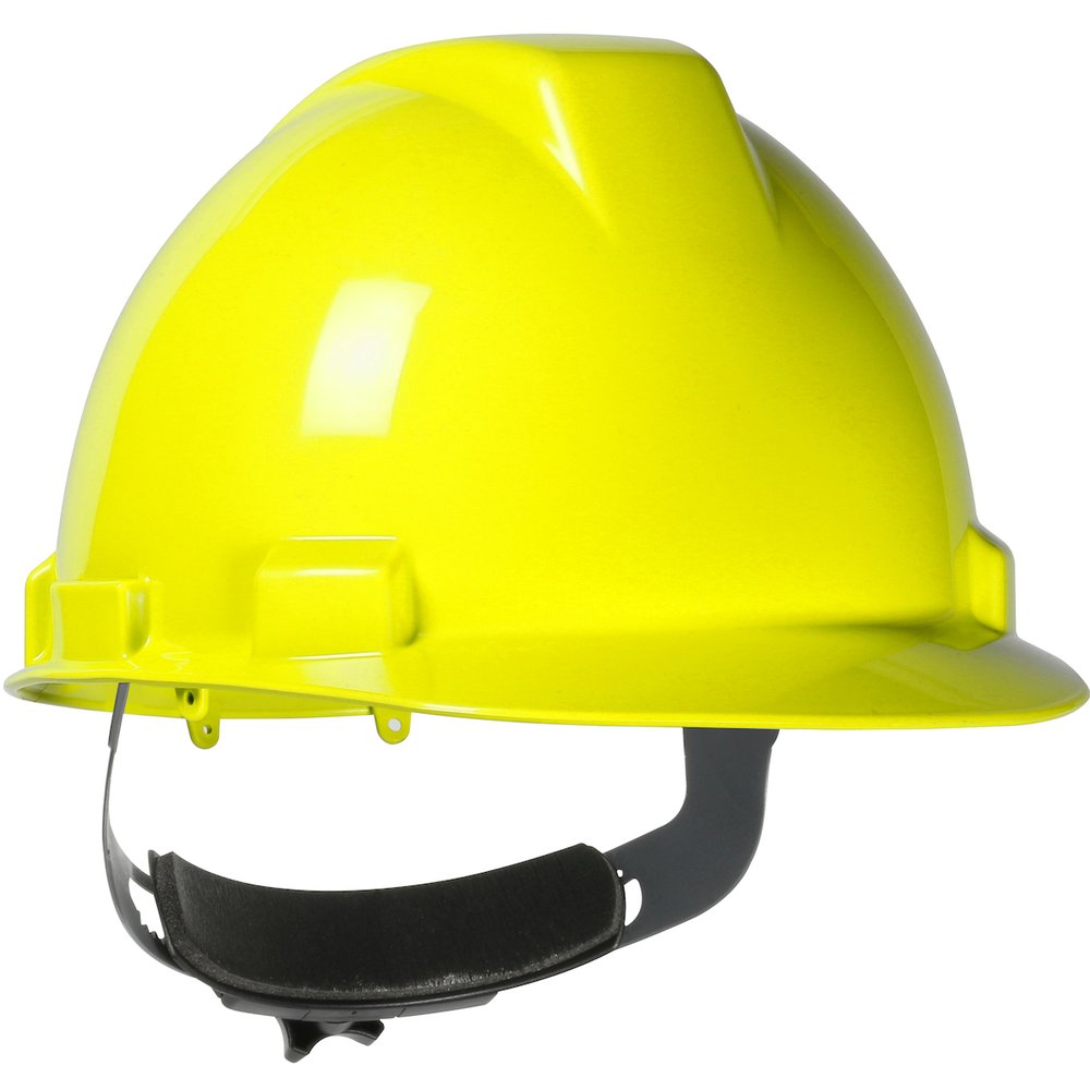 PIP Cap Style Hardhat 4-PTTEXTILE Suspension YEL