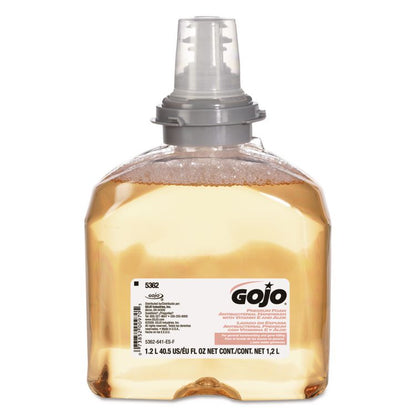 TFX Premium Foam Antibacterial Hand Wash, Refill for GOJO TFX Touch-Free Dispenser, Fresh Fruit Scent, 1,200 mL, 2/Carton