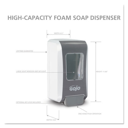 FMX-20 Soap Dispenser, 2 L, 6.5 x 4.7 x 11.7, White/Gray, 6/Carton