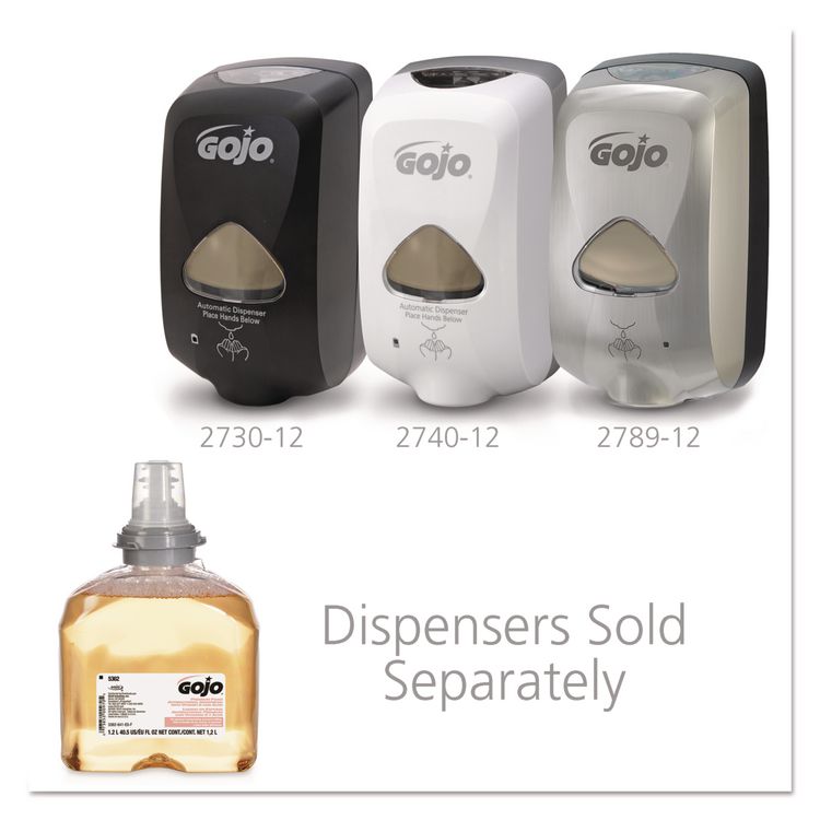 TFX Premium Foam Antibacterial Hand Wash, Refill for GOJO TFX Touch-Free Dispenser, Fresh Fruit Scent, 1,200 mL, 2/Carton