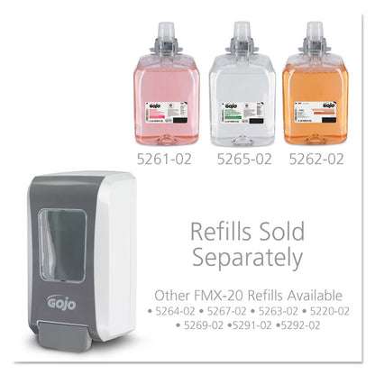 FMX-20 Soap Dispenser, 2 L, 6.5 x 4.7 x 11.7, White/Gray, 6/Carton