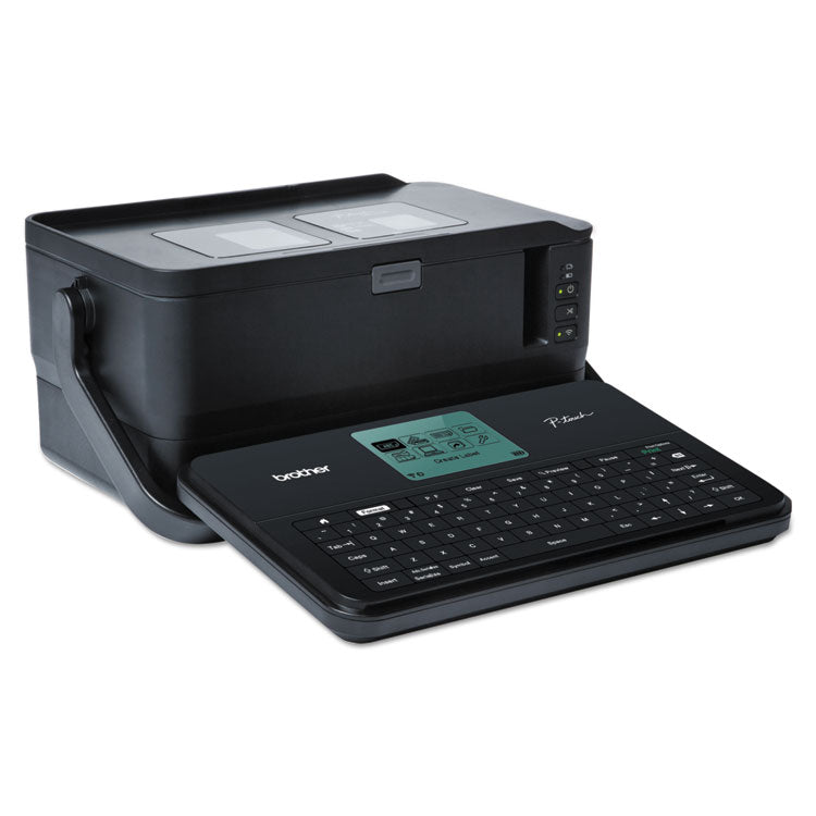 PT-D800W Commercial/Lite Industrial Portable Label Maker, 60 mm/s Print Speed, 12.25 x 7.5 x 6.12