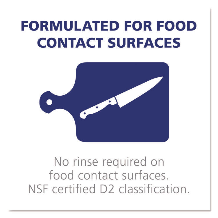 Foodservice Surface Sanitizer, Fragrance-Free, 1 gal Bottle, 4/Carton