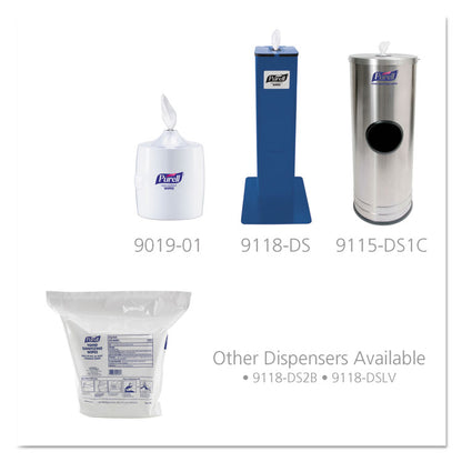 Hand Sanitizing Wipes, 6 x 8, Fresh Citrus Scent, White, 1,200/Refill Pouch, 2 Refills/Carton