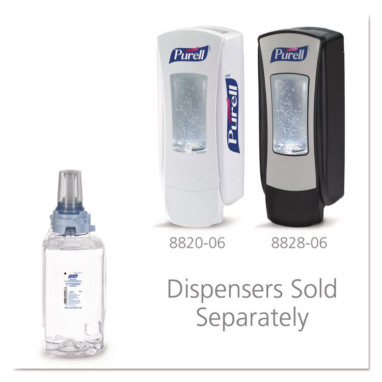Advanced Hand Sanitizer Foam, For ADX-12 Dispensers, 1,200 mL Refill, Fragrance-Free, 3/Carton