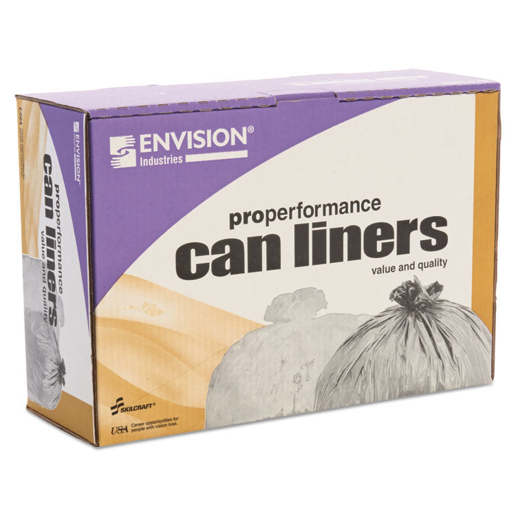 8105015574972, SKILCRAFT High Density Coreless Roll Can Liners, 30 gal, 10 mic, 30" x 37", Natural, Perforated Roll, 500/Box