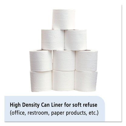 8105015574972, SKILCRAFT High Density Coreless Roll Can Liners, 30 gal, 10 mic, 30" x 37", Natural, Perforated Roll, 500/Box