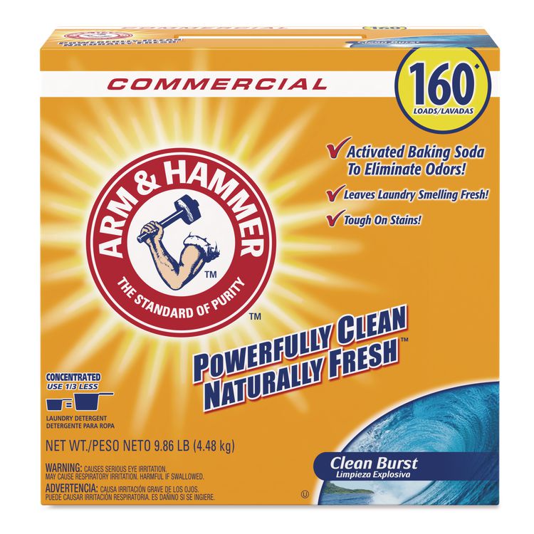 Powder Laundry Detergent, Clean Burst Scent, 9.86 lb Box, 3/Carton