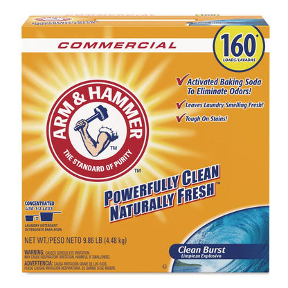 Powder Laundry Detergent, Clean Burst Scent, 9.86 lb Box, 3/Carton