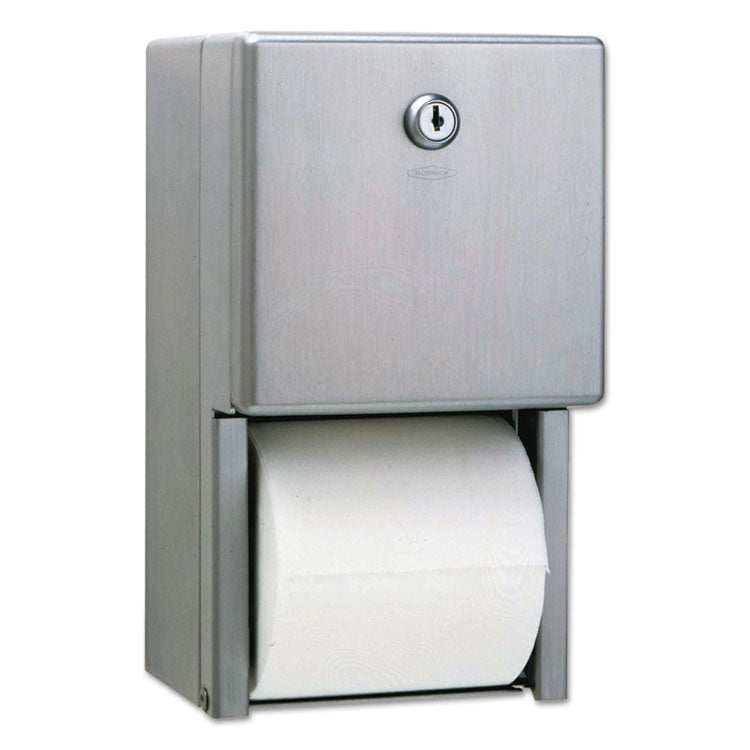 Stainless Steel Two-Roll Tissue Dispenser, 6.06 x 5.94 x 11, Stainless Steel