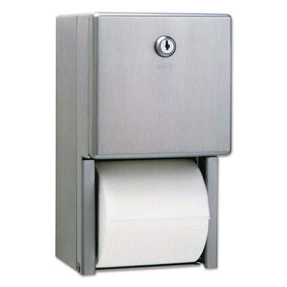 Stainless Steel Two-Roll Tissue Dispenser, 6.06 x 5.94 x 11, Stainless Steel