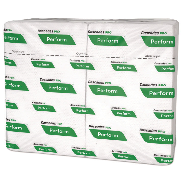 Perform Interfold Napkins, 1-Ply, 12.63 x 8.5, White, 376/Pack, 16 Packs/Carton
