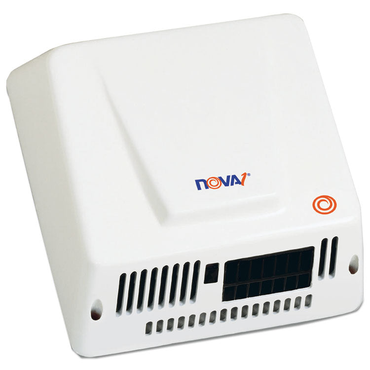 NOVA Hand Dryer, 110 V to 240 V, 9 x 9.75 x 4, White