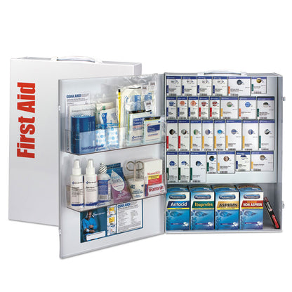 ANSI 2021 SmartCompliance General Business First Aid Station for 150 People, with Medication, 925 Pieces, Metal Case