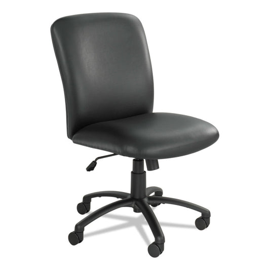 Uber Big/Tall Series High Back Chair, Vinyl, Supports Up to 500 lb, 19.5" to 23.5" Seat Height, Black