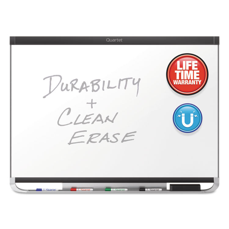 Prestige 2 DuraMax Magnetic Porcelain, 96" x 48", White Surface, Graphite Gray Fiberboard/Plastic Frame
