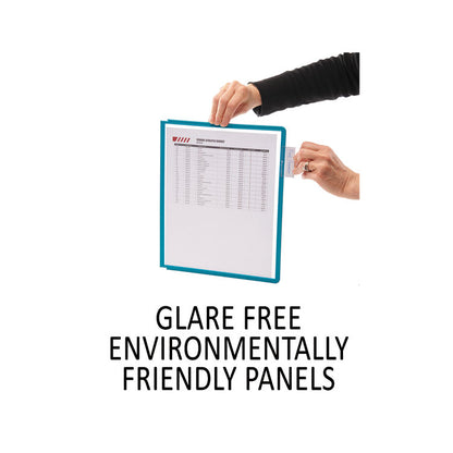 Sherpa Wall-Mount Reference System, 10 Gray Panels, Letter, Assorted Borders