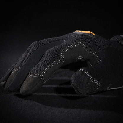 General Utility Gloves, EN388: 2132, 9" Long, Large, Black, Pair