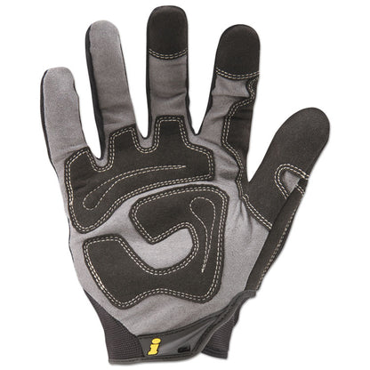 General Utility Gloves, EN388: 2132, 9" Long, Large, Black, Pair