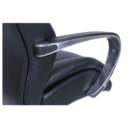 Commercial 2000 Big/Tall Executive Chair, Supports Up to 400 lb, 20.5" to 23.5" Seat Height, Black Seat/Back, Silver Base