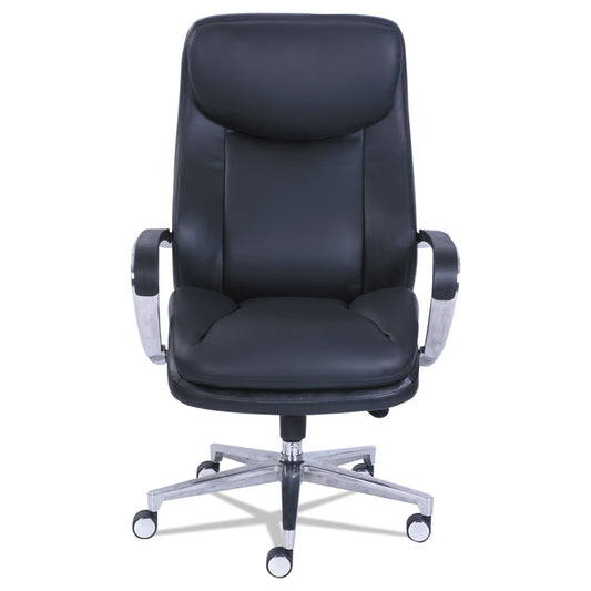 Commercial 2000 Big/Tall Executive Chair, Supports Up to 400 lb, 20.5" to 23.5" Seat Height, Black Seat/Back, Silver Base