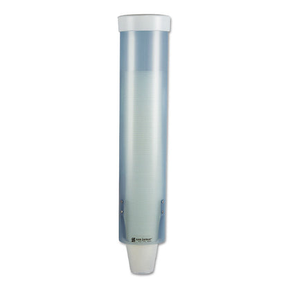 Adjustable Water Cup Dispenser with Removable Cap, For 4 oz to 10 oz Cups, Frosted Blue