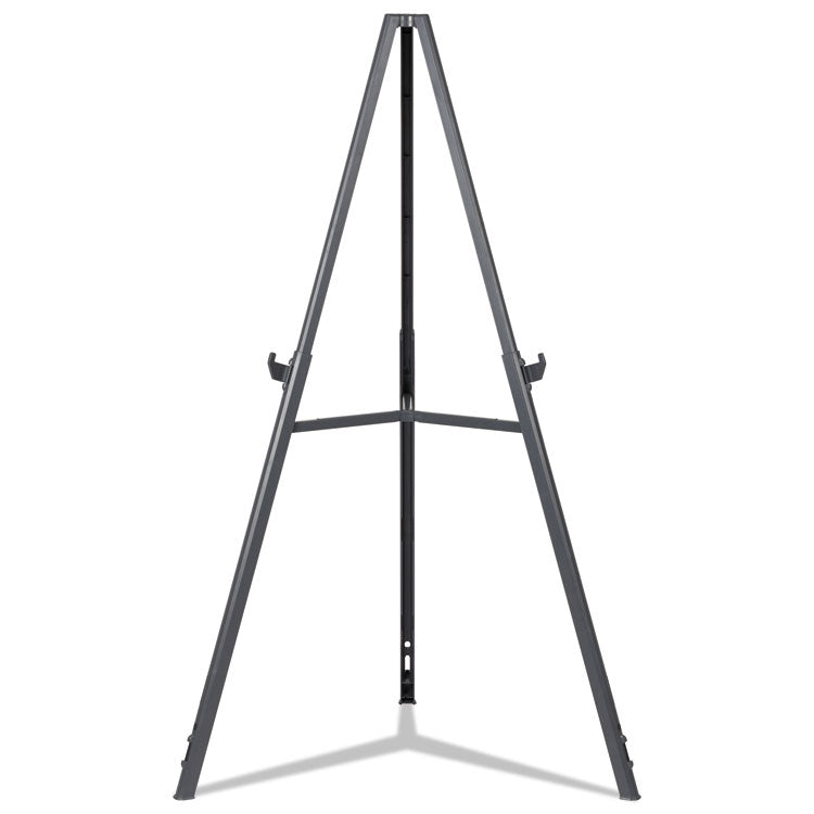 Quantum Heavy Duty Display Easel, 35.62" to 61.22" Tall, Plastic, Black, Supports Up to 25 lb