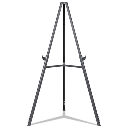 Quantum Heavy Duty Display Easel, 35.62" to 61.22" Tall, Plastic, Black, Supports Up to 25 lb