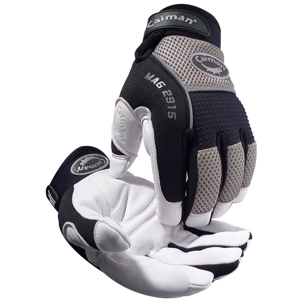 Caiman by PIP Glove WHT Goat Leather GRY Mesh-heatrac III XL (Pair)