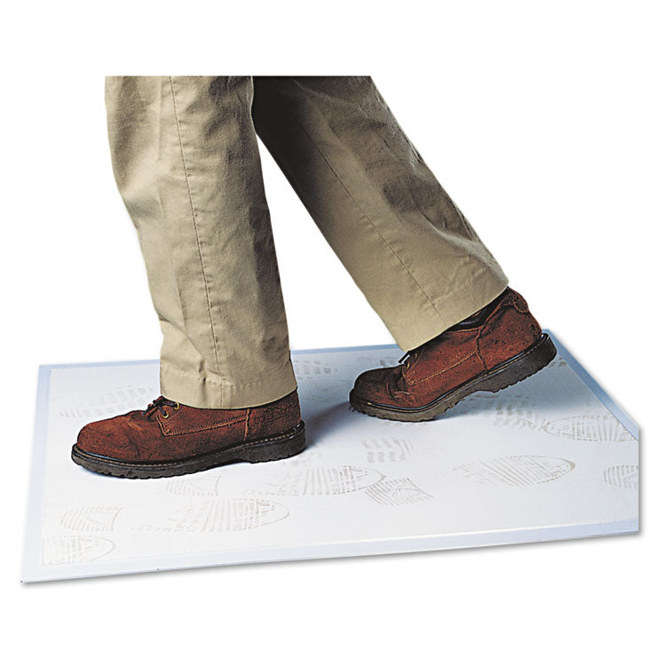 Walk-N-Clean Mat with 60-Sheet Starter Pad, Gray Anti-Skid Pad Holder Surface, Non-Skid Backing, 31.5" x 25.5"