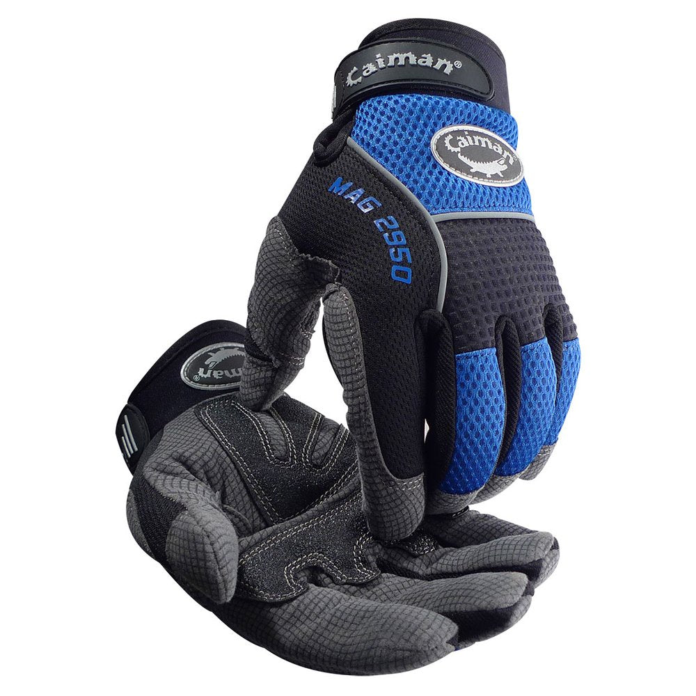 Caiman by PIP Mechanic Glove SYN Leather, 6 Pairs/Box