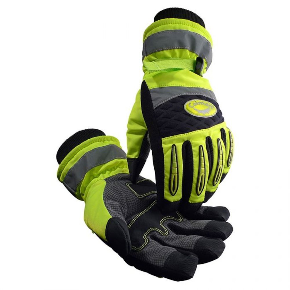 Caiman by PIP SYN Leather Glove Hi-vispolyester Heatrac 3XL (Pair)