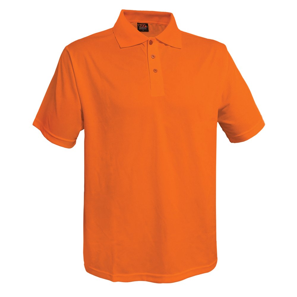 Reflective Apparel by PIP Non-ansi S-sleeve M.wicking Polo Shirt ORG LG
