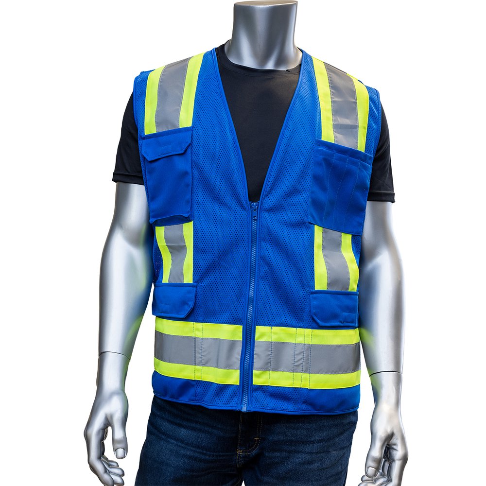 PIP Type O CL1 2-TONE 11 Pocket Mesh Vest BLU M