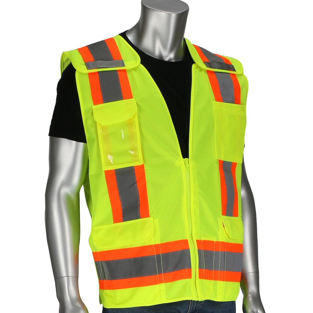 PIP Type R CL2 Mesh Breakaway 11 Pocket Vest YEL M