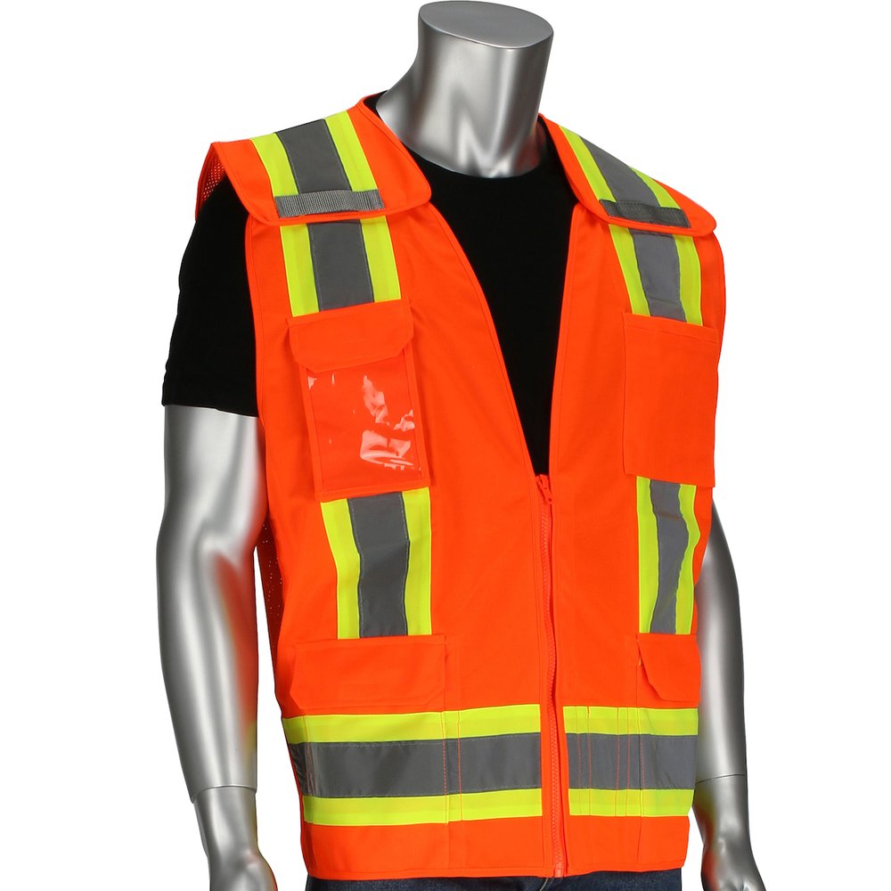 PIP Type R CL2 Mesh Breakaway 11 Pocket Vest ORG M