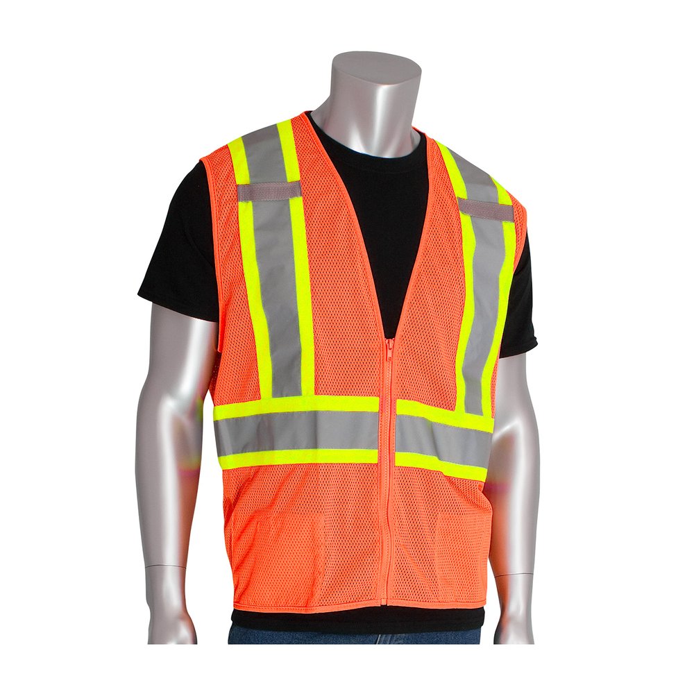 PIP Type R CL2 2-TONE Mesh Vest "D" Ring ORG 5X