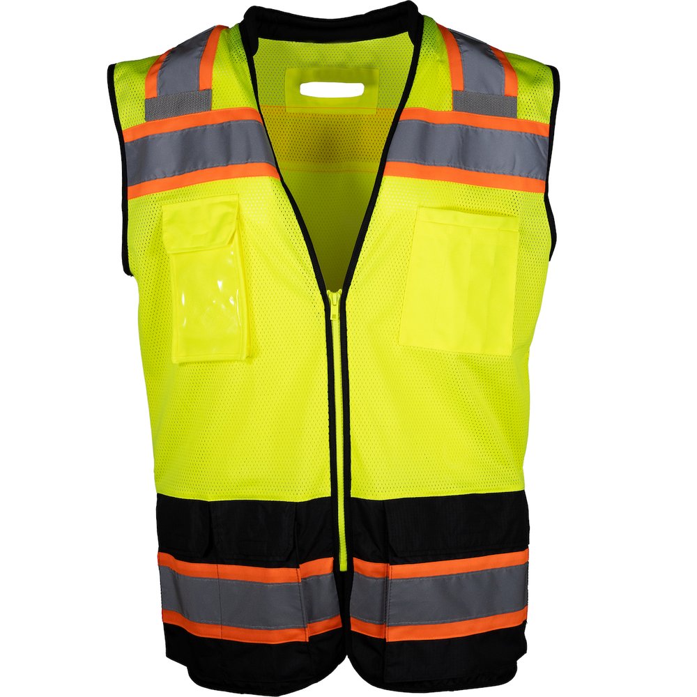 PIP Type R CL2 Black Bottommesh Vest D Ring YEL L