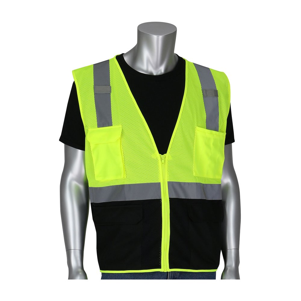 PIP Type R CL2 5POCKET Valuemesh Vest W/BLK Frnt S