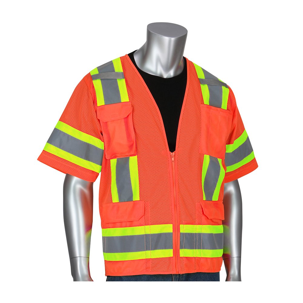 PIP Type R Class 3 2-TONE 11POCKT Mesh Surveyor Vest