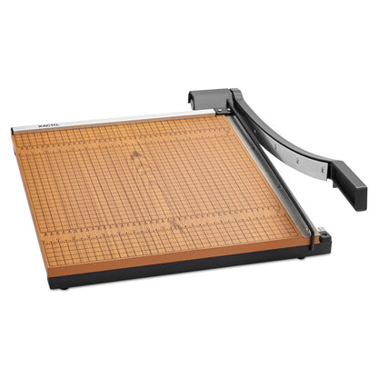 Square Commercial Grade Wood Base Guillotine Trimmer, 15 Sheets, 18" Cut Length, 18 x 18