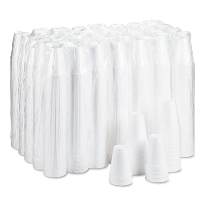 Foam Drink Cups, 12 oz, White, 25/Bag,  40 Bags/Carton