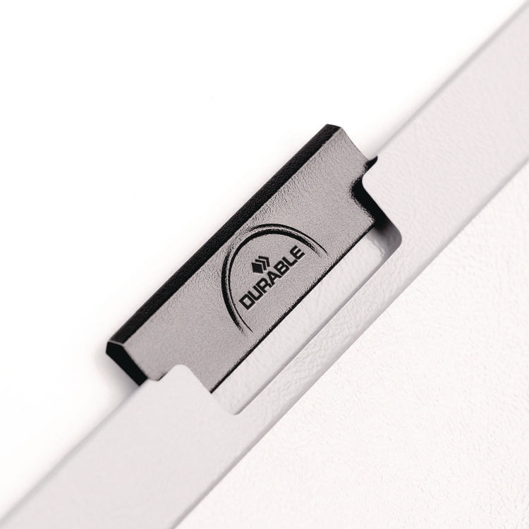 DuraClip Report Cover, Clip Fastener, 8.5 x 11, Clear/Navy, 25/Box